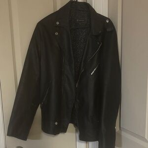 INC International Concepts Men's Black Leather Jacket